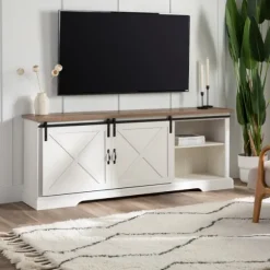 Kirkland's Home Tv Stands & Media Consoles-Sliding Barn Door Media Cabinet