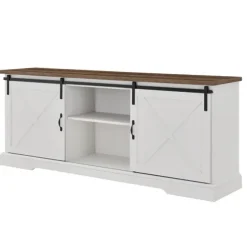 Kirkland's Home Tv Stands & Media Consoles-Sliding Barn Door Media Cabinet