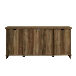 Kirkland's Home Tv Stands & Media Consoles-Sliding Barn Door Open Shelf Oak Tv Stand
