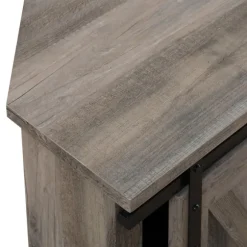 Kirkland's Home Tv Stands & Media Consoles-Sliding Barn Doors Corner Tv Stand