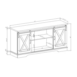 Kirkland's Home Tv Stands & Media Consoles-Sliding Door Rustic Oak Top Tv Stand
