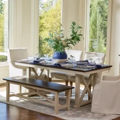 Kirkland's Home Dining Chairs-Slipcover Track Arm Dining Chair