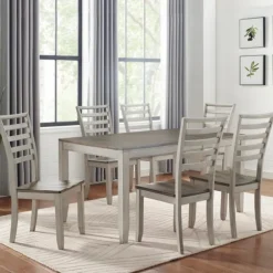 Kirkland's Home Dining Tables-Smoked Alabaster And Honey Wood Dining Table
