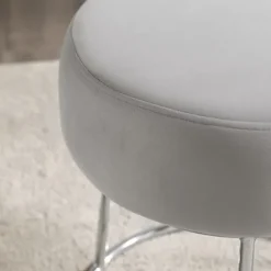 Kirkland's Home Benches & Ottomans-Smokey Velvet Vanity Stool