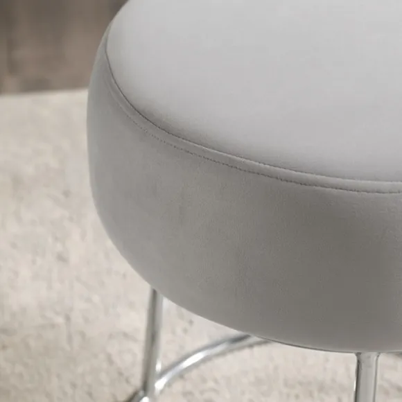 Kirkland's Home Benches & Ottomans-Smokey Velvet Vanity Stool