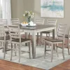 Kirkland's Home Dining Tables-Smoky Alabaster Wooden 9-Pc. Dining Set