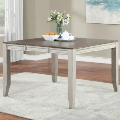 Kirkland's Home Dining Tables-Smoky Alabaster Wooden 9-Pc. Dining Set