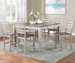 Kirkland's Home Dining Tables-Smoky Alabaster Wooden 7-Pc. Dining Set