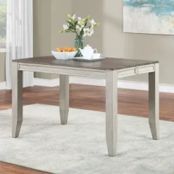 Kirkland's Home Dining Tables-Smoky Alabaster Wooden 7-Pc. Dining Set