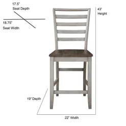 Kirkland's Home Dining Tables-Smoky Alabaster Wooden 7-Pc. Dining Set