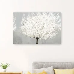 Kirkland's Home Canvas Art-Snow Kissed Blossoms Giclee Canvas Art Print