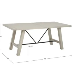 Kirkland's Home Dining Tables-Sofia Wooden Dining Table With Metal Bars