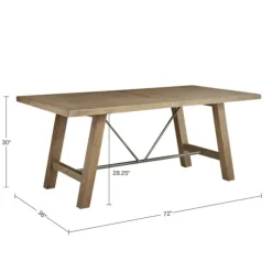 Kirkland's Home Dining Tables-Sofia Wooden Dining Table With Metal Bars