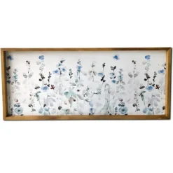 Kirkland's Home Framed Art-Soft Blue Garden Framed Canvas Art Print