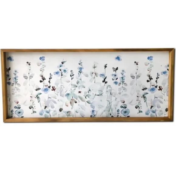 Kirkland's Home Framed Art-Soft Blue Garden Framed Canvas Art Print