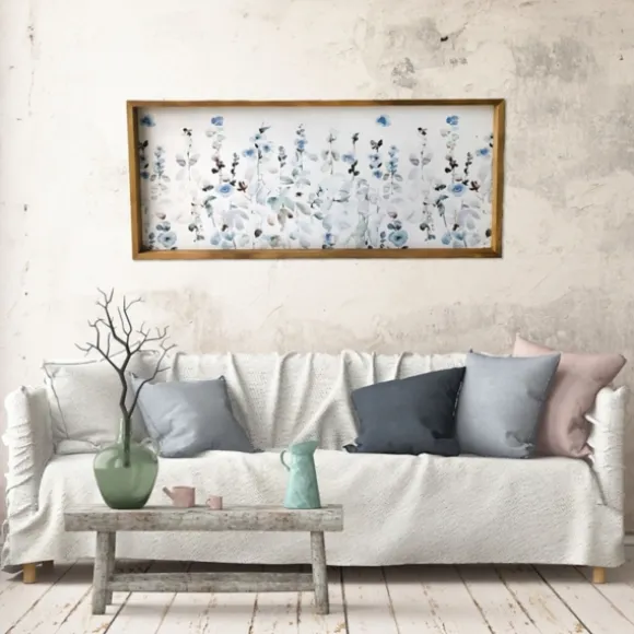 Kirkland's Home Framed Art-Soft Blue Garden Framed Canvas Art Print