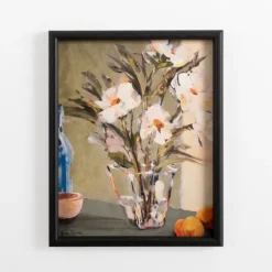 Kirkland's Home Framed Art-Soft Floral Vase Framed Art Print