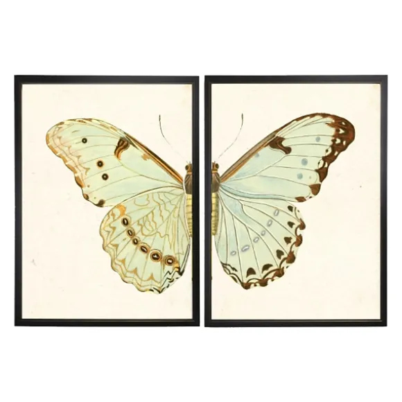 Kirkland's Home Framed Art-Spa Butterfly Framed Art Prints, Set Of 2