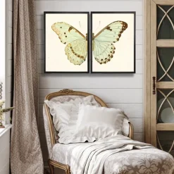Kirkland's Home Framed Art-Spa Butterfly Framed Art Prints, Set Of 2