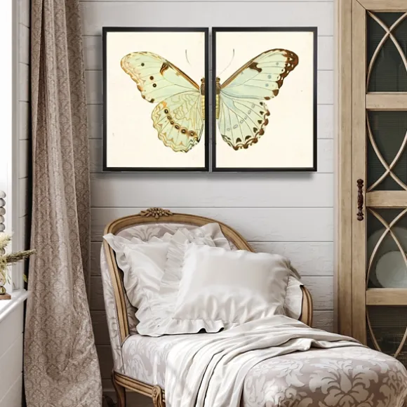 Kirkland's Home Framed Art-Spa Butterfly Framed Art Prints, Set Of 2