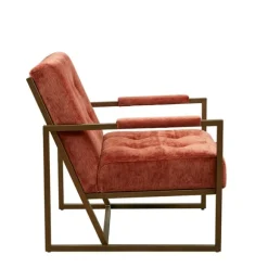 Kirkland's Home Accent Chairs-Spice Button Tufted Angular Vintage Accent Chair