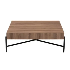 Kirkland's Home Coffee Tables-Square Light Wood X Base Coffee Table