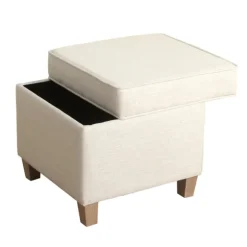 Kirkland's Home Benches & Ottomans-Square Oatmeal Storage Ottoman