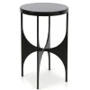 Kirkland's Home Accent & End Tables-Steel And Marble Lazer Cut Side Table