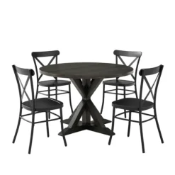 Kirkland's Home Dining Sets-Steel X-Back 5-Pc. Dining Set