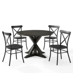 Kirkland's Home Dining Sets-Steel X-Back 5-Pc. Dining Set