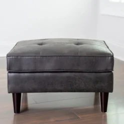 Kirkland's Home Benches & Ottomans-Steele Wyatt Faux Leather Ottoman