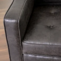 Kirkland's Home Sofas & Loveseats-Steele Wyatt Faux Leather Sofa