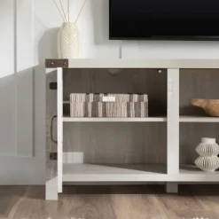 Kirkland's Home Tv Stands & Media Consoles-Stone Barn Door Tv Stand