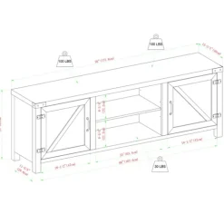 Kirkland's Home Tv Stands & Media Consoles-Stone Barn Door Tv Stand