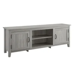 Kirkland's Home Tv Stands & Media Consoles-Stone Grooved Door Modern Farmhouse Tv Stand
