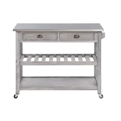 Kirkland's Home Kitchen Islands & Bar Carts-Storm Sonoma Stainless Steel Top Kitchen Cart
