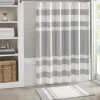 Kirkland's Home Shower Curtains-Stripe Waffle Weave Shower Curtain