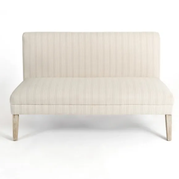 Kirkland's Home Benches & Ottomans-Striped Banquette Bench
