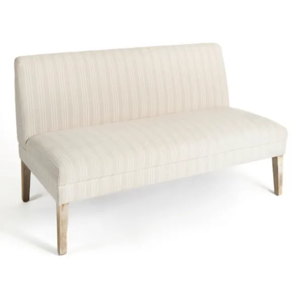 Kirkland's Home Benches & Ottomans-Striped Banquette Bench