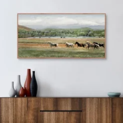 Kirkland's Home Canvas Art-Summer Herd Framed Canvas Art Print