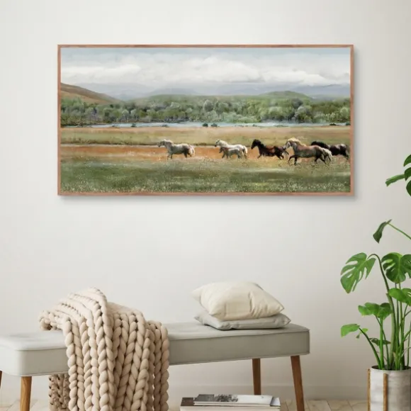 Kirkland's Home Canvas Art-Summer Herd Framed Canvas Art Print