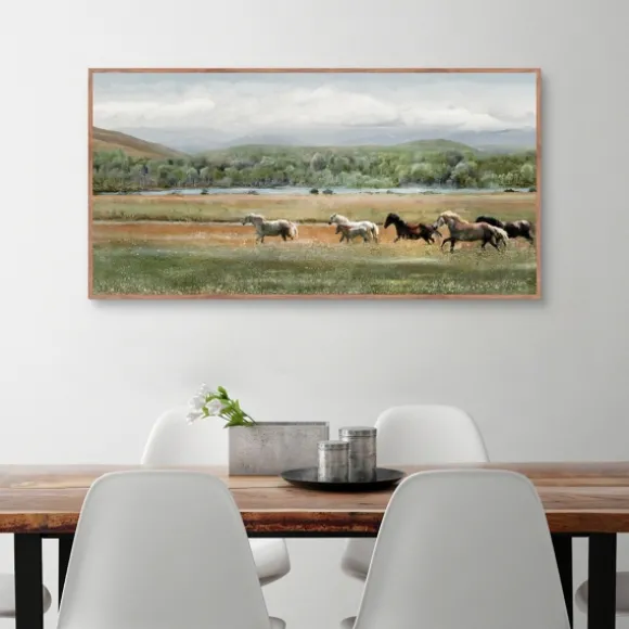 Kirkland's Home Canvas Art-Summer Herd Framed Canvas Art Print