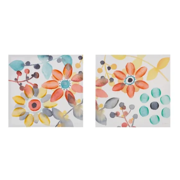 Kirkland's Home Canvas Art-Sweet Florals Canvas Art Prints, Set Of 2