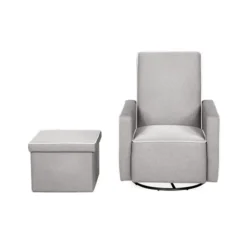 Kirkland's Home Accent Chairs-Taupe Usb Recliner And Ottoman 2-Pc. Set