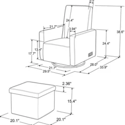 Kirkland's Home Accent Chairs-Taupe Usb Recliner And Ottoman 2-Pc. Set