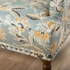 Kirkland's Home Accent Chairs-Teal Rebecca Tufted Accent Chair