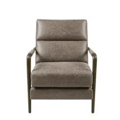 Kirkland's Home Accent Chairs-Textured Faux Leather Accent Chair