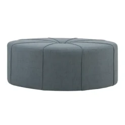 Kirkland's Home Benches & Ottomans-Thick Welting Center Button Oval Ottoman