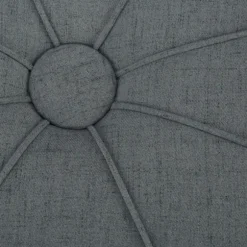 Kirkland's Home Benches & Ottomans-Thick Welting Center Button Oval Ottoman