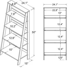 Kirkland's Home Office Furniture-4-Tier Ladder Bookshelf